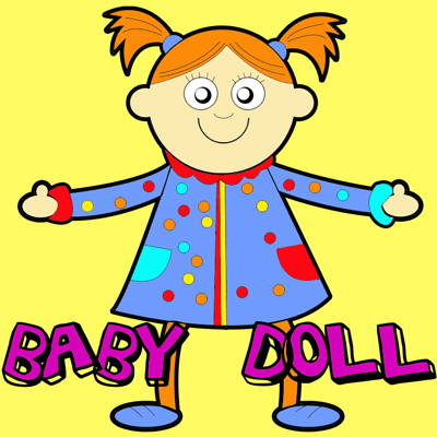 400x400 How To Draw Baby Dolls With Easy Step
