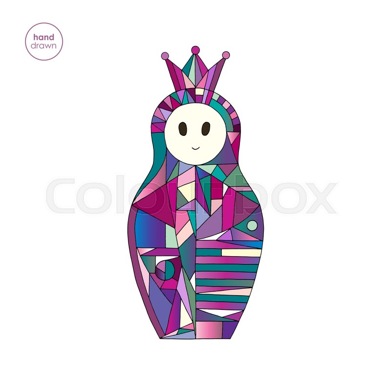 800x800 Matryoshka Vector Illustration Stock Vector Colourbox