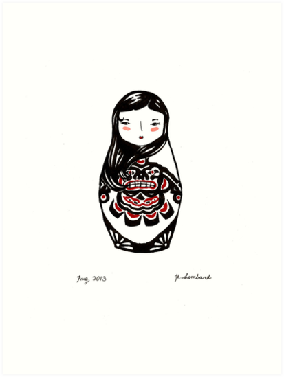 413x549 Inuit Matryoshka Art Prints