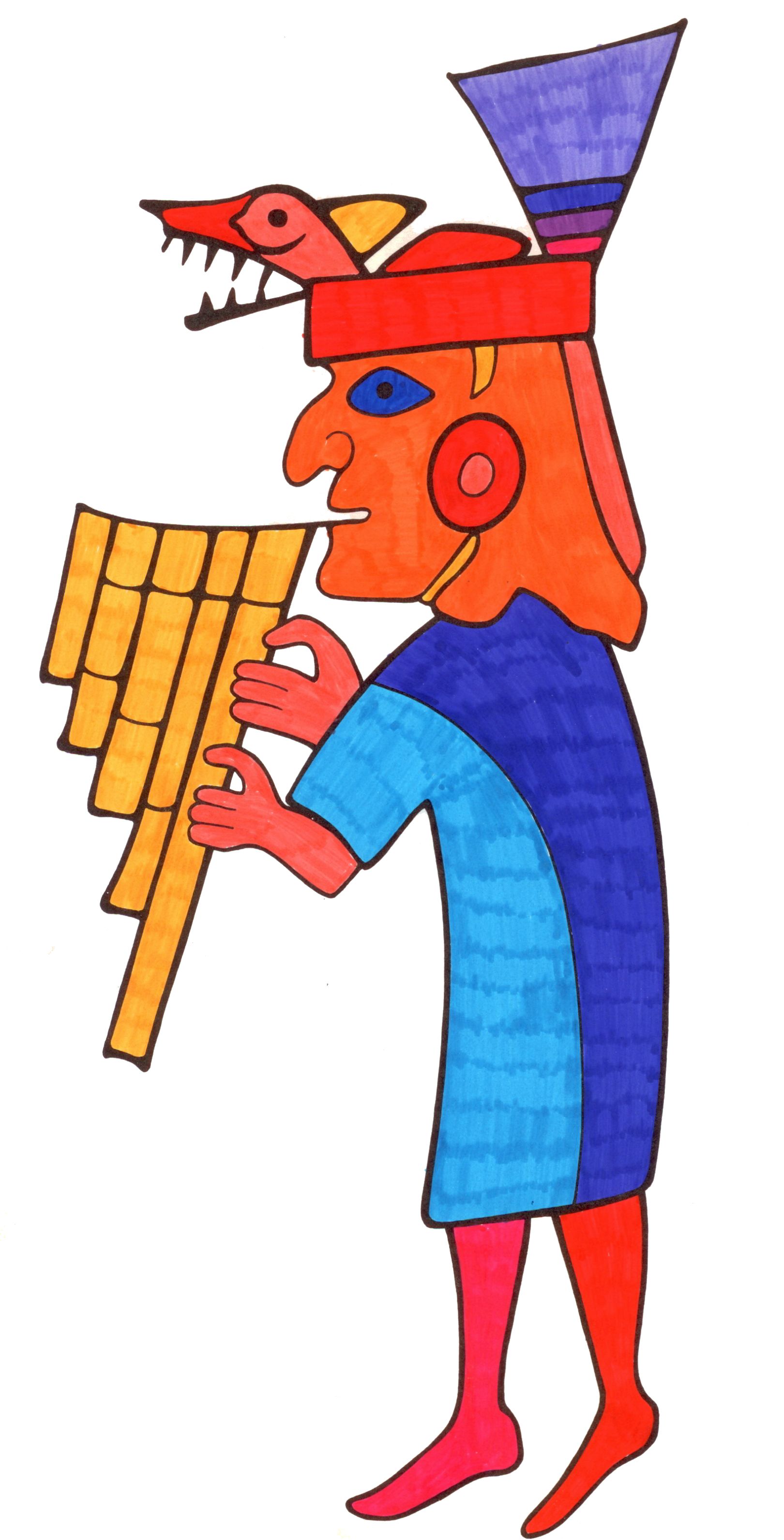 1620x3177 Mayan Mochica With Pan Pipe