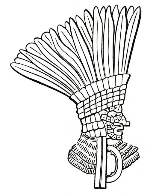 531x650 Mayan Drawing Headdress For Free Download