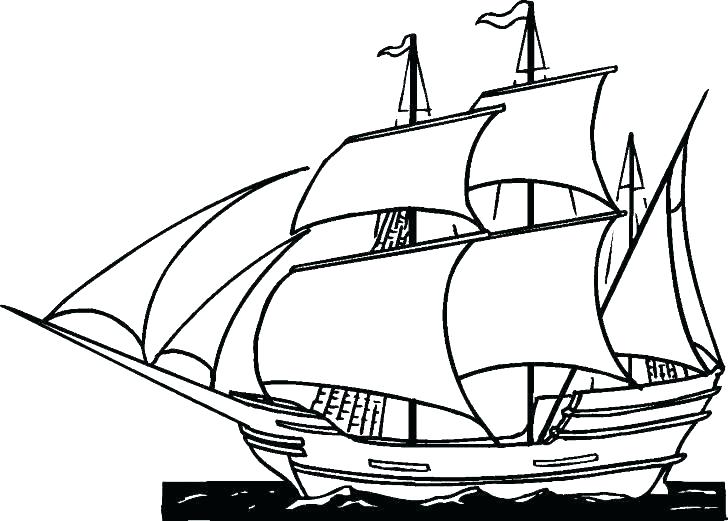 Mayflower Ship Drawing