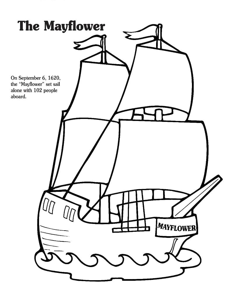 800x1005 Mayflower Coloring Pages