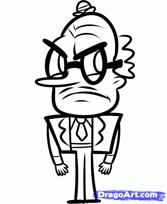 540x661 Step How To Draw Mayor Mellow From Grojband