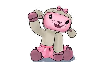 300x200 how to draw lambie from doc mcstuffins