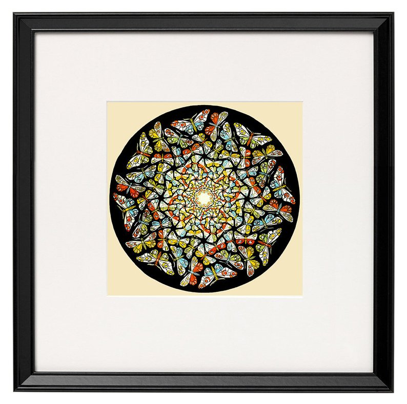 794x789 m c escher butterflies art poster reproduction canvas print etsy