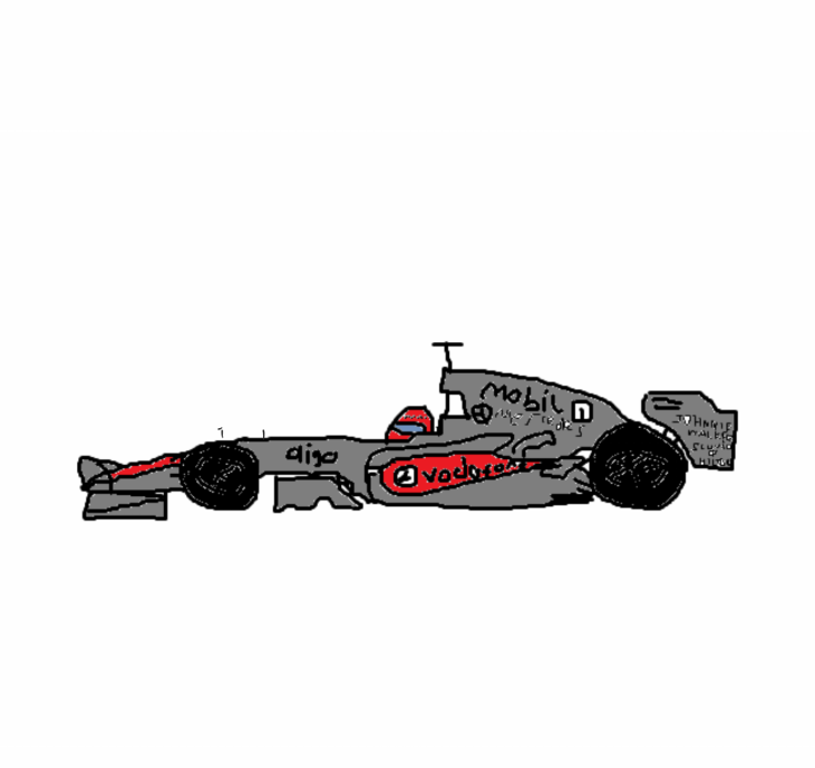 731x689 drawing of mclaren mercedes using a computer mouse