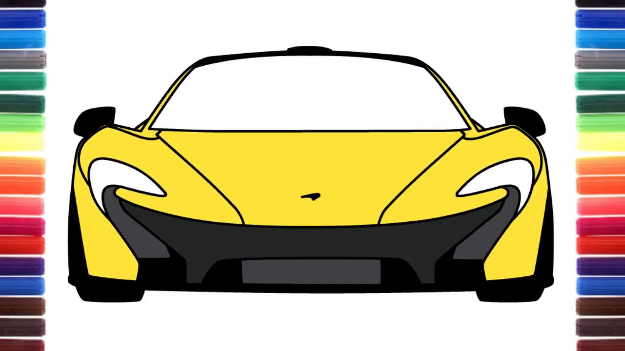 1280x720 How To Draw A Car Mclaren Front View Super Sport Car