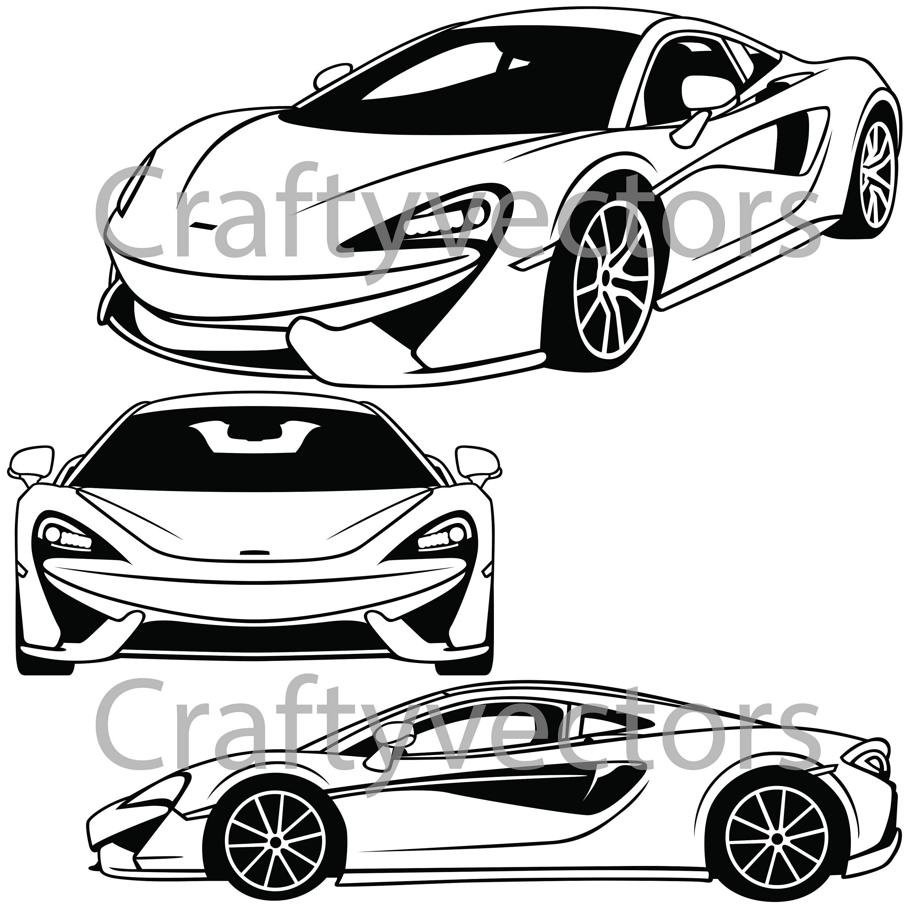 3000x3000 Mclaren Coupe Vector Etsy
