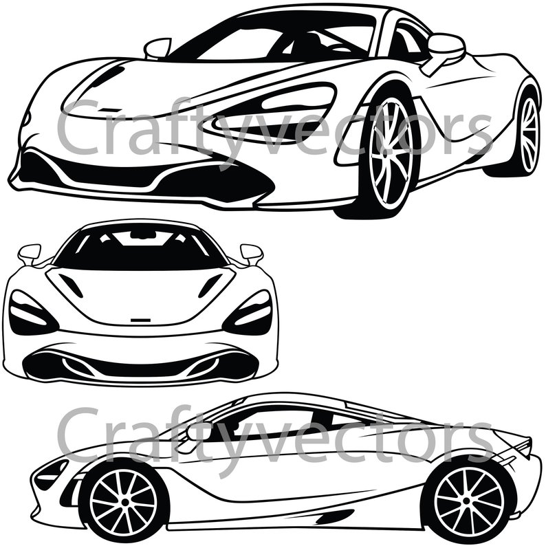794x794 Mclaren Coupe Vector Etsy
