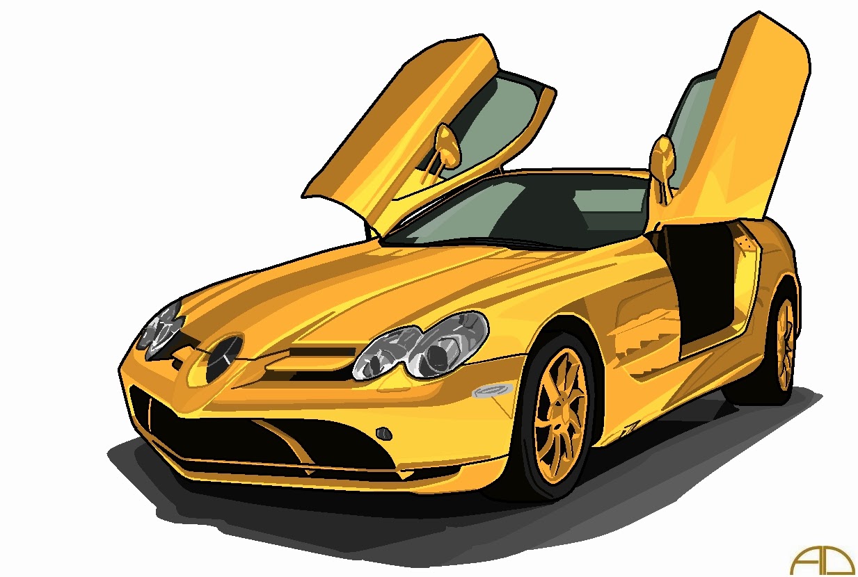 1233x830 seleofficialart mercedes benz slr mclaren drawings on ms paint
