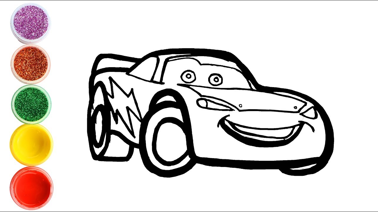 1280x720 How To Draw Mcqueen Car Coloring Pages Kids Art Time