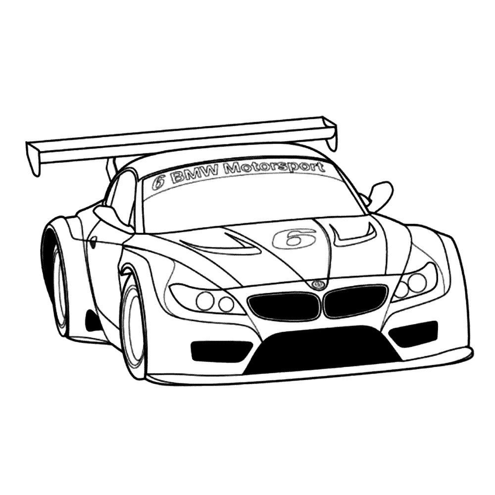 1000x1000 Race Car Coloring Pages Bright Design Mcqueen Page