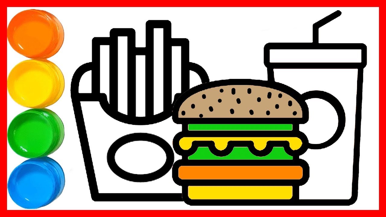 1280x720 Coloring Happy Meal Painting For Toddlers And Drawing For Kids