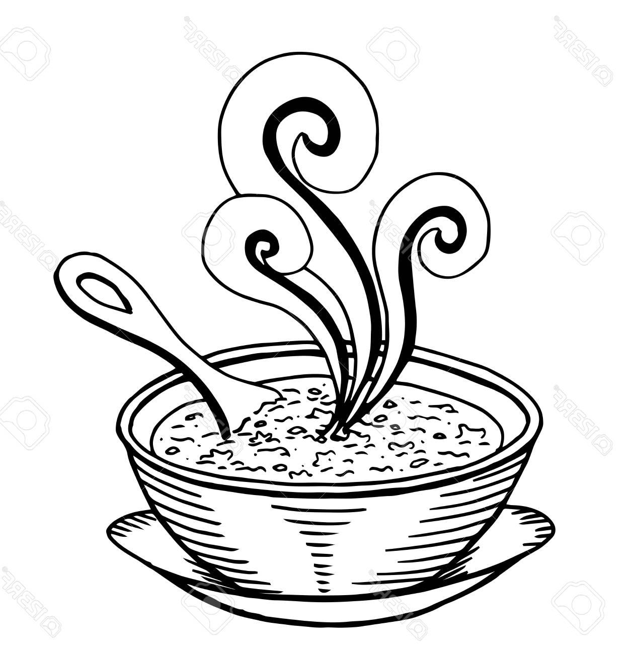 1256x1300 Huge Collection Of 'bowl Of Soup Drawing' Download More Than