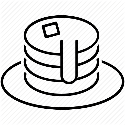 512x512 Collection Of Free Pancakes Drawing Meal Download On Ui Ex