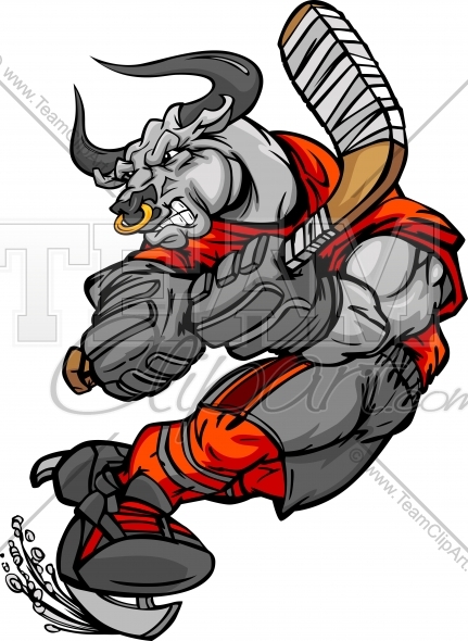431x590 Bull Hockey Vector Art And More Hockey Mascots