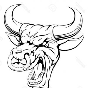 300x300 Head Of Angry Bull Vector Clipart Soidergi