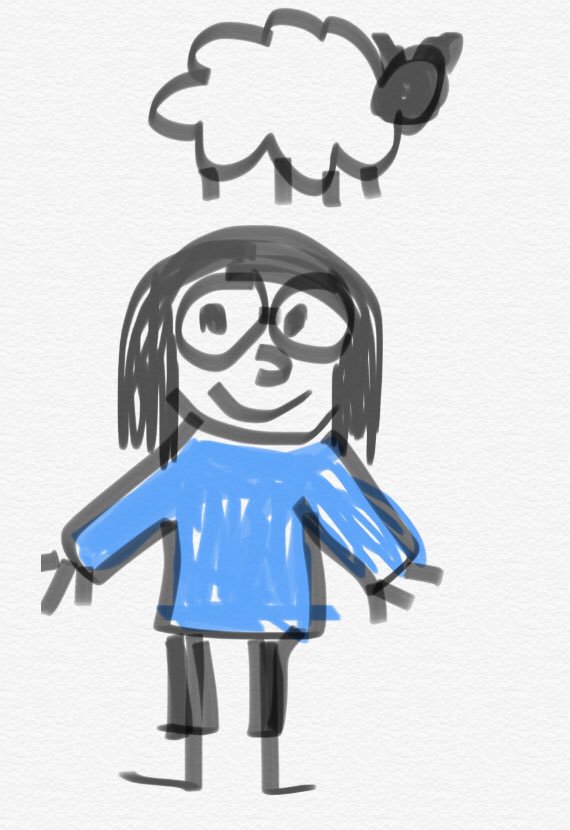 570x830 Grace On Twitter I Drew This Pic Of Me And A Sheep I