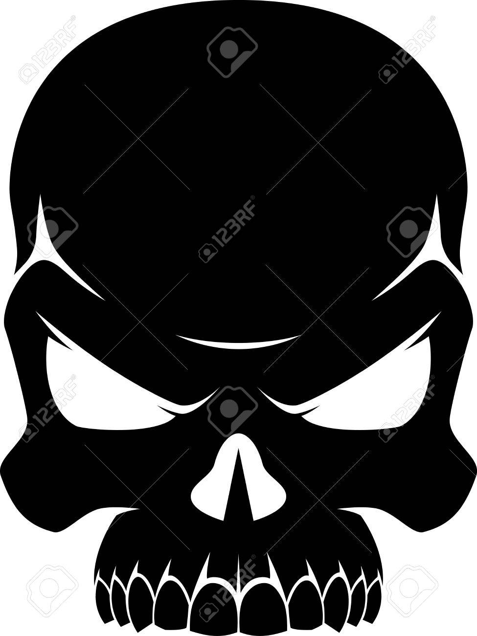 975x1300 Skull Silhouette Drawing