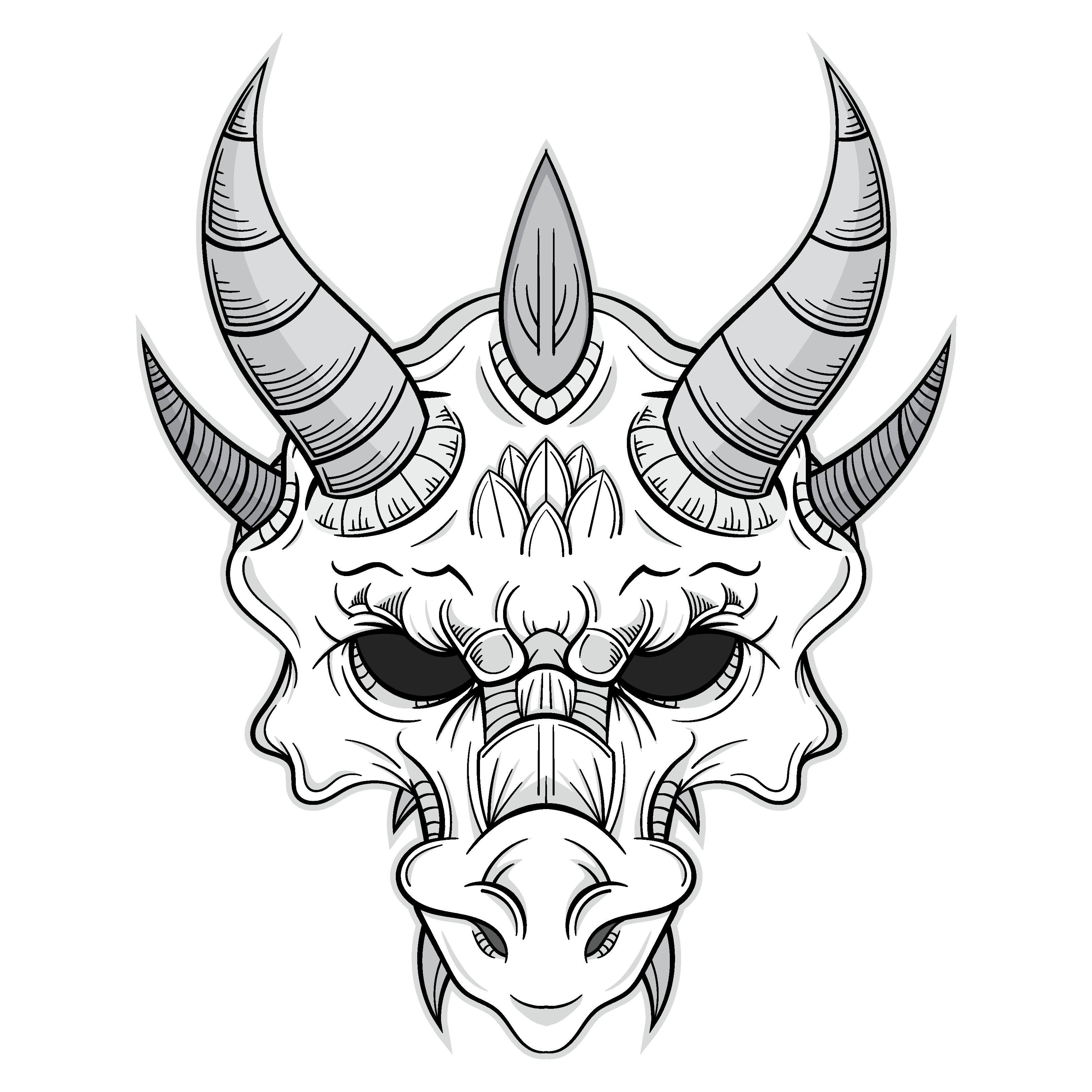 3308x3308 Collection Of Free Vector Dragon Skull Download On Ui Ex