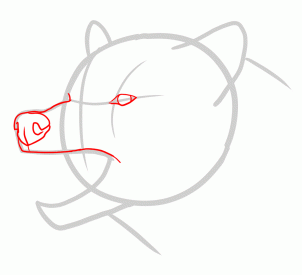 302x275 How To Draw An Angry Wolf, Step