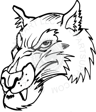 309x361 Mean Wolf Head Left