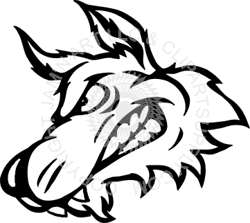 361x322 Mean Wolf Head Looking Left