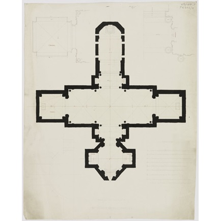 434x434 Measured Drawings Of Santa Maria Degli Angeli, Rome Plan Riba