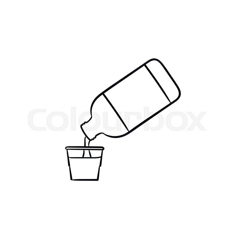 800x800 Mouth Rinse With Measuring Cup Hand Stock Vector Colourbox