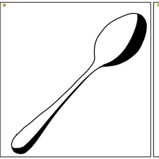 320x320 simple concave example from left to right, input line drawing