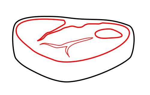 500x318 Drawing A Cartoon Steak