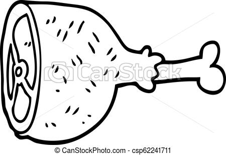 450x308 Line Drawing Cartoon Well Cooked Meat