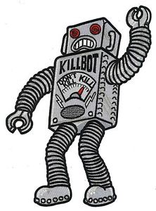 222x300 giant robot monster back patch steampunk mecha godzilla gojira