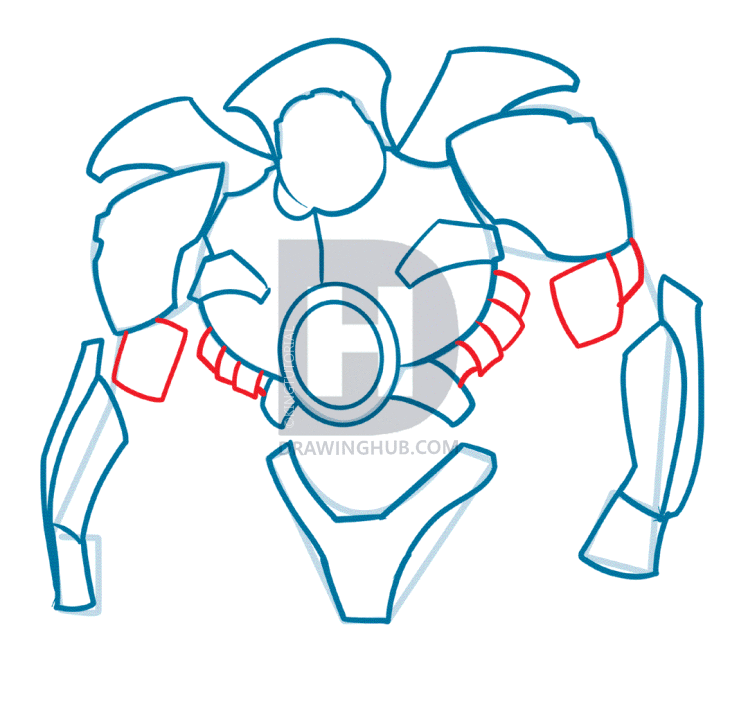 748x720 How To Draw Gypsy Danger, Pacific Rim, Step