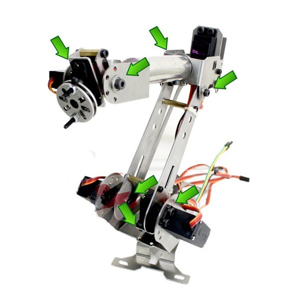 600x600 Diy Metal Robot Arm Axis Rotating Mechanical Robot Arm Kit