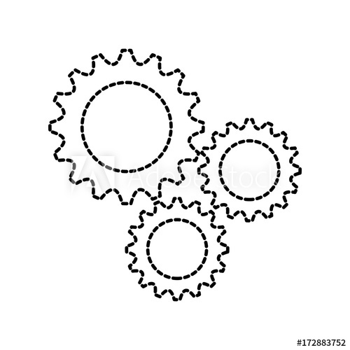500x500 Business Gears Mechanical Solution Teamwork Concept Vector