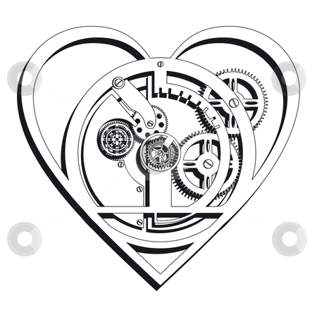 Mechanical Heart Drawing | Free download on ClipArtMag