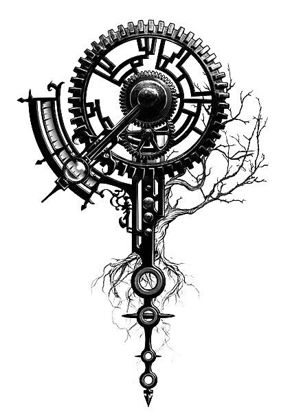 425x601 Mechanized Tree Of Life Tattoo Ideas