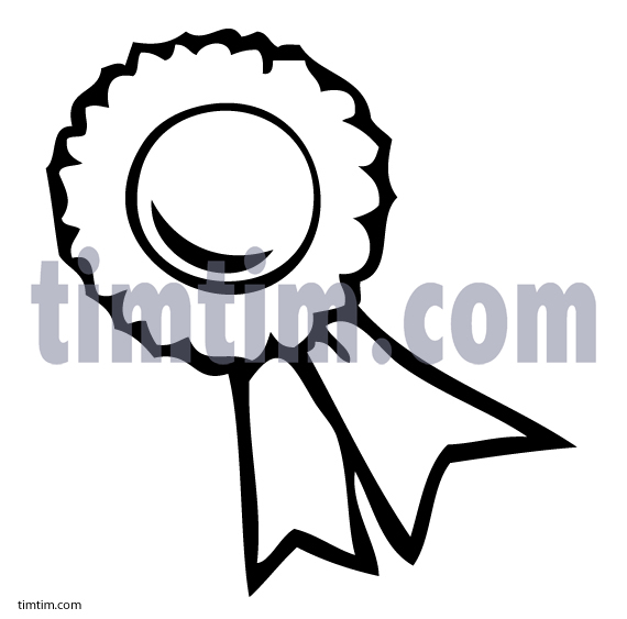 570x563 Free Drawing Of A Medal Bw From The Category Sports