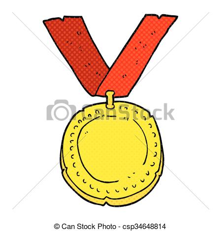 449x470 Freehand Drawn Cartoon Medal