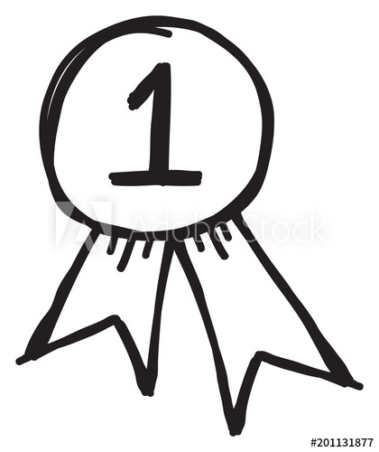 420x500 First And Medal Hand Drawing