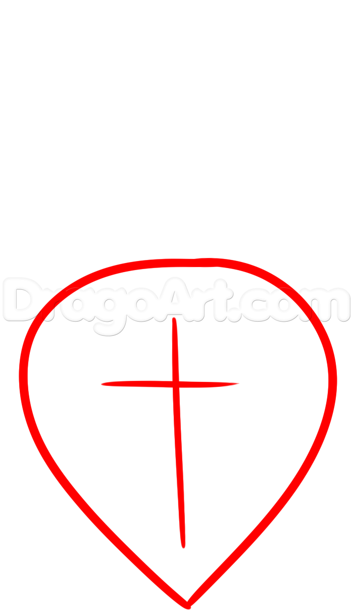 699x1212 Drawing The Purple Heart Medal, Step