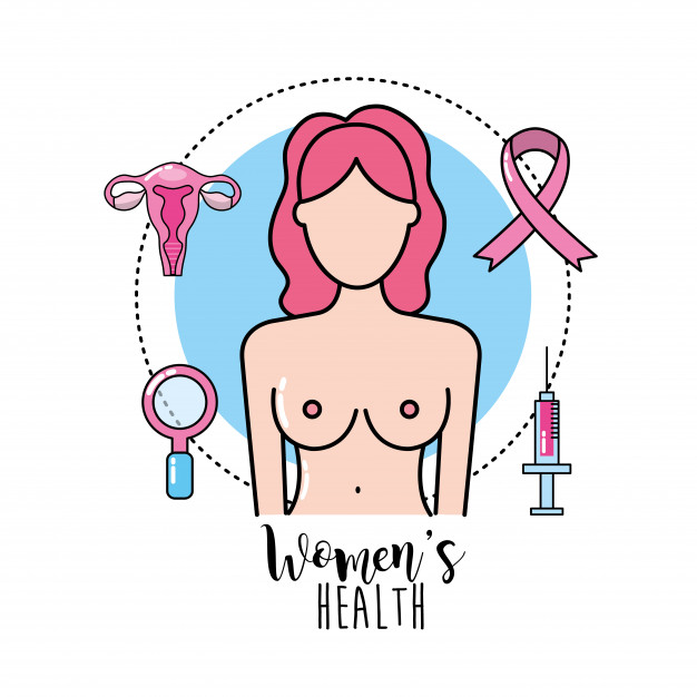 626x626 Breast Cancer With Medical Treatment To Care The Body Vector