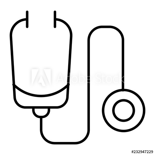 500x500 Stethoscope Thin Line Icon Medical Equipment Vector Illustration