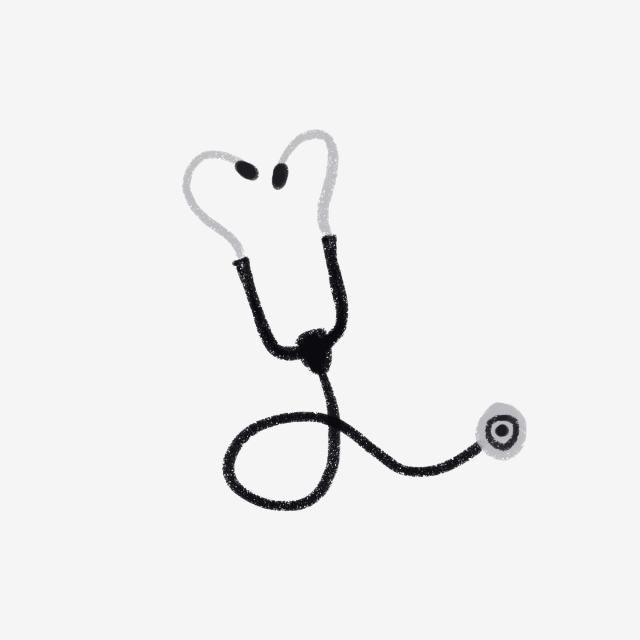 640x640 cartoon hand drawn medical equipment stethoscope equipment element