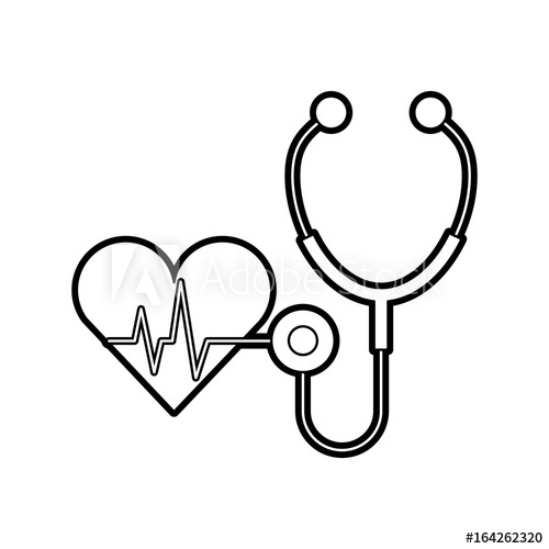500x500 Stethoscope Medical With Heart Vector Illustration Design