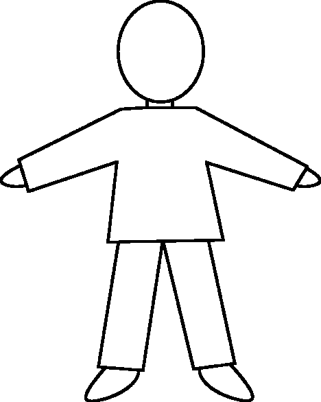 medical human body outline drawing