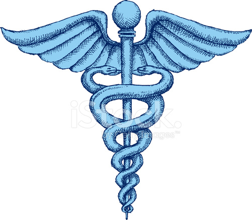 501x439 Caduceus Medical Symbol Stock Vector