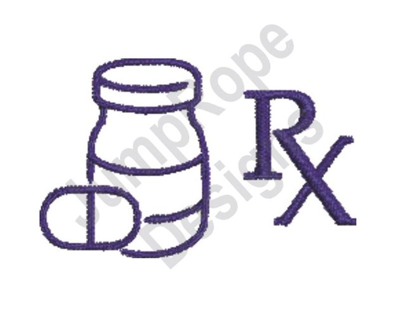 794x635 Medication Rx Outline Machine Embroidery Design Etsy